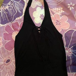 Black halter top
